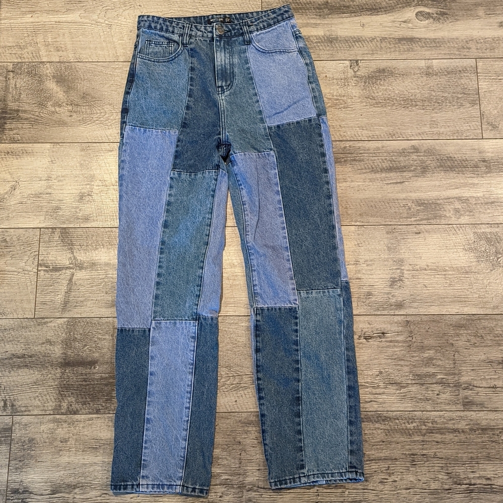 Nasty Gal Denim Patchwork Jeans